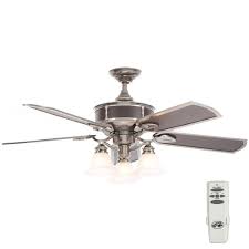 Hampton Bay Preston 52 In Indoor Vintage Pewter Ceiling Fan With Light Kit And Remote Control Yg092 Vpw The Home Depot Ceiling Fan With Light Ceiling Fan Fan Light