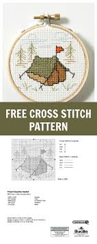 Free Cross Stitch Pattern Lets Go Camping Cross Stitch
