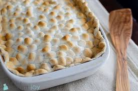 Sweet Potato Casserole With Toasted Marshmallows Kitchen Joy Recipe Canned Sweet Potato Recipes Sweet Potato Casserole Canning Sweet Potatoes