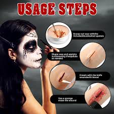 Amazon.com : SOVONCARE Halloween Fake Blood SFX Makeup Kit Special Effects  -Fake Blood Spray +Scar Wax+Fake Blood Cream +2 Stipple Spong+ Spatula  Tool, for Zombie vampire Blood Makeup : Beauty & Personal