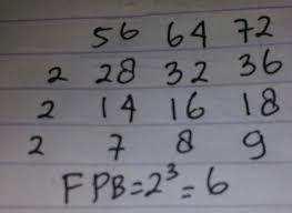 Cara mencari kpk dan fpb menggunakan faktor prima. Fpb Dari 56 64 Dan 72 Adalah Brainly Co Id