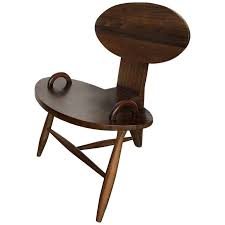Contemporary Rustic Mexican Tripod Chair In Parota Wood For Sale Contemporary Stairs Contemporary Chairs Contemporary House