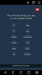 Rapper Name Generator E Month Plus Last Thing You Ate Just For Laughs How To Start Conversations Names