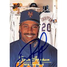 Ryan Thompson autographed baseball card (New York Mets) 1994 Donruss Studio  #120