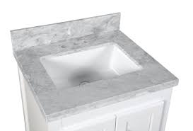 Marble vanity tops london supplied and fitted. Abbey 24 Shaker Style Bathroom Vanity With Carrara Marble Top Kitchenbathcollection