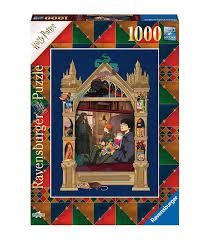 Professor dumbledore, fred and george weasley and harry's best friend ron all make an appearance in this beautifully illustrated scene by mary grandpré. Puzzle Harry Potter On The Way To Hogwarts 1000 Pieces By Minalima Boutique Harry Potter