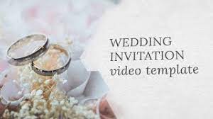Wedding Invitation Video Template Editable Youtube
