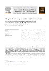 Pdf Fetal Growth Screening By Fundal Height Measurement