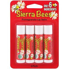 Sierra Bees Organic Lip Balms Pomegranate 4 Pack 15 Oz 4 25 G Each Organic Lip Balm The Balm Lip Balm