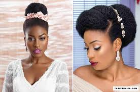 Walking down the aisle in a glorious halo of curls sounds enticing, but as any naturalista can attest, natural hair can have a mind of its own. 14 Natural Hair Bridal Styles You Can Replicate Thrivenaija