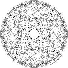 Sun moon to color with color therapy. Celestial Mandala 2016 Mandala Coloring Pages Mandala Coloring Books Mandala Coloring