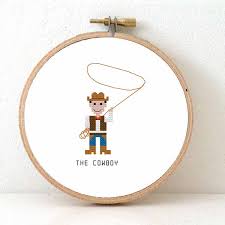 Cowboy cross stitch patterns free. 2 X Cowboy Cross Stitch Pattern Studio Koekoek