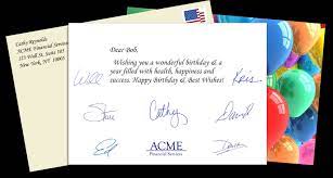 The biggest roadblock you're probably going to encounter when thinking about business birthday cards is what to write inside. Automated Birthday Cards Business Greeting Cards The Birthday Co