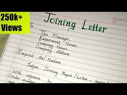 Format of an informal letter. Joining Letter Format Sample Learn How To Write A Joining Letter