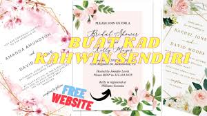 Yang penting kena sabar dan stay calm… kam akan ajar cara lukis peta guna microsoft word. Cara Buat Kad Kahwin Sendiri Guna Website Free How To Create Wedding Invitation Card Youtube