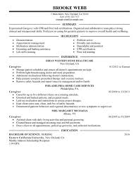 family caregiver resume resume format