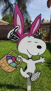 Easter Snoopy Lawn Sign Easter Yard Art Christmas Yard Art Snoopy Easter