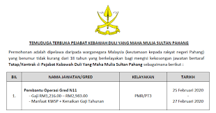 We did not find results for: Temuduga Terbuka 2020 Pejabat Kebawah Duli Yang Maha Mulia Sultan Pahang