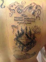 20 Harry Potter Tattoo Marauders Map Tattoo Harry Potter Tattoos Map Tattoos