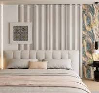 Living Room Decor 160*24mm Interior Background Wall Panels Wood Plastic  Composite WPC Fluted Wall Panel