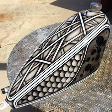 Black And White On A Lowbrow Customs Tank 845motorcycles Chopper Choppershit Harl Motorcycle Painting Custom Motorcycle Paint Jobs Custom Paint Motorcycle