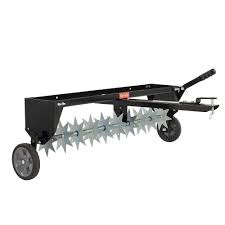Hand held lawn aerator with foot bar for extra leverage. Agri Fab 40 Inch Tow Spike Aerator The Home Depot Canada