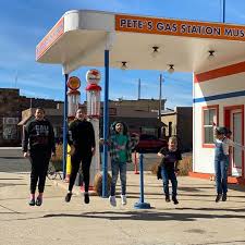 A vintage gas station that is now a private museum with a selection of vintage vehicles. Pete S Route 66 Gas Station Museum In Williams Az