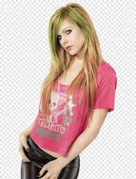 أفريل لافين امرأة شقراء في قميص وردي Png