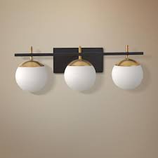 Bathroom Lighting George Kovacs Alluria 24 W Black And Gold 3 Light Bath Light In 2020 Bathroom Light Fixtures Black And Gold Bathroom Black Bathroom