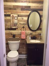 1 2 Bath With Pallet Wood Wall Small Half Bathroom Wood Wall Bathroom Half Bathroom