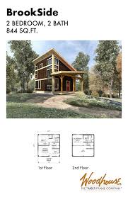 This Modern Timber Frame Cabin Home Is Small And Simple With An Open Floor Plan And A S Tiny Houses Plans With Loft Timber Frame Cabin Small House Floor Plans