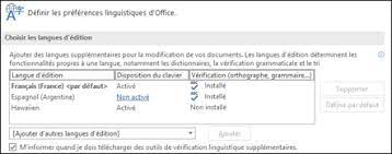 Sur un nouvel ordinateur sans problème d'activation. Changer La Langue Utilisee Par Office Dans Ses Menus Et Outils De Verification Linguistique Support Office