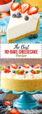 The Perfect No Bake Cheesecake Recipe No Fuss Easy Cheesecake Recipe Best No Bake Cheesecake Cheesecake Recipes Easy Cheesecake
