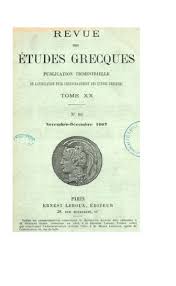 Bibliographie Annuelle Des Etudes Grecques Persee