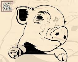 Download Mini Pig Svg Files For Cricut Pig Pet Tag Clipart Vector Etsy Pet Pigs Cute Animal Drawings Mini Pig