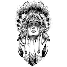 The coloring involved with this sketch tattoo is truly remarkable, and it warms up the whole design. Indian Girl Tattoo Design In Sketch Style Tattoo Design