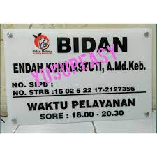 1.050.000 plang praktek ada yang mau pasang plang bidan atau dokter silakan pesan ke sini. Jual Papan Nama Plang Akrilik 90 X 60 Praktek Bidan Dokter Apoteker 2 Sisi Di Lapak Felicia Bukalapak