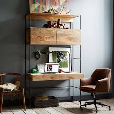 Its metal arms wrap around the back for a '70s twist. Industrial Modular Wall Desk Helvetica Office Chair Set