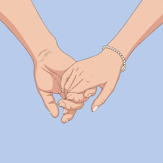Hand-holding signals closeness and connection, AI generated