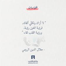 رؤية العين ولقاء القلب جلال الدين الرومي عالم الأدب Simple Love Quotes Calligraphy Quotes Love Words Quotes