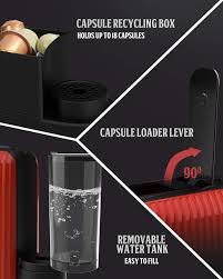 And it makes sure your coffee continues to taste as delicious. Opt 07mr Gretess Espresso Machine Coffee Maker Programmable Buttons For Espresso And Lungo Compatible With Nespresso Coffee Capsule Italian 20 Bar High Pressure Pump 34 Oz Water Tank Home Kitchen Semi Automatic Espresso Machines Svanimal Com