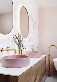 Paris theme bathroom office bathroom bathroom pink bathroom ideas extra long shower curtain bathroom kids bathroom wall kids bath bathroom colors bathroom theme ideas bathroom inspiration bathroom storage teenage. 17 Millennial Pink Bathroom Styles Homemydesign Bathroom Interior Design Bathroom Interior Bathroom Design