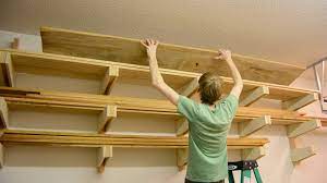Diy Wall Mounted Lumber Rack Featuring Lane Bros Woodshop Diy Storage Rack Lumber Storage Rack Lumber Rack