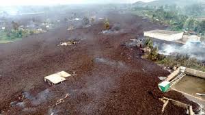 Lava from the eruption of mount nyiragongo destroyed homes on the edge of goma, which has a population of about 1 million people. H7rlj65rbni5tm