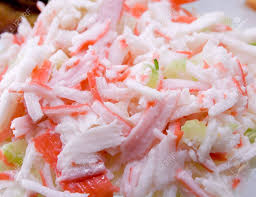 It has been a very long time since i made this salad imitation crab (surimi) salad. Close Up Of Surimi Imitation Crab Salad Stock Photo Picture And Royalty Free Image Image 3762189