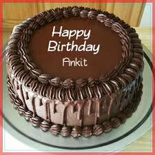 Birthday Chocolate Cake With Name Janu In 2020 Chocolate Cake With Name Chocolate Cake Designs Round Birthday Cakes