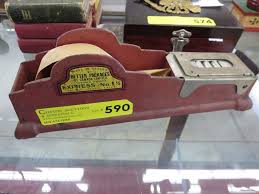 Vintage scotch tape dispenser cast iron metal office fc27 t k 284. Vintage Cast Metal Packing Tape Dispenser