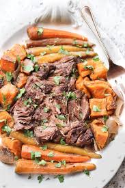 Add potatoes, carrots, celery and onions. Slow Cooker Pot Roast Recipe Wicked Spatula