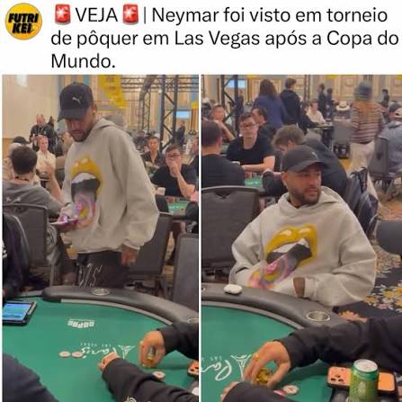 FUTRIKEI🤯😱 | Neymar aparece em torneio de p&ocirc;quer ap&oacute;s a Copa do Mundo Ap&oacute;s a elimina&ccedil;&atilde;o da Sele&ccedil;&atilde;o Brasileira na Copa do Mundo, Neymar foi visto em Las... | Instagram