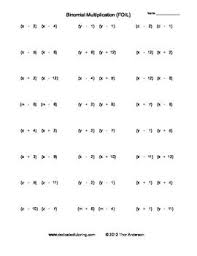 Binomial Multiplication Foil Practice Sheets Practices Worksheets Math Expressions Practice Sheet